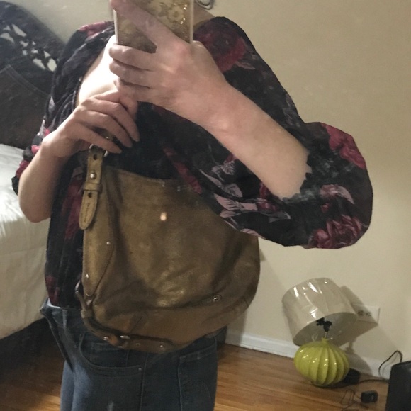 Offers?. Cole Haan Gold Suede Hobo bag - Picture 2 of 8